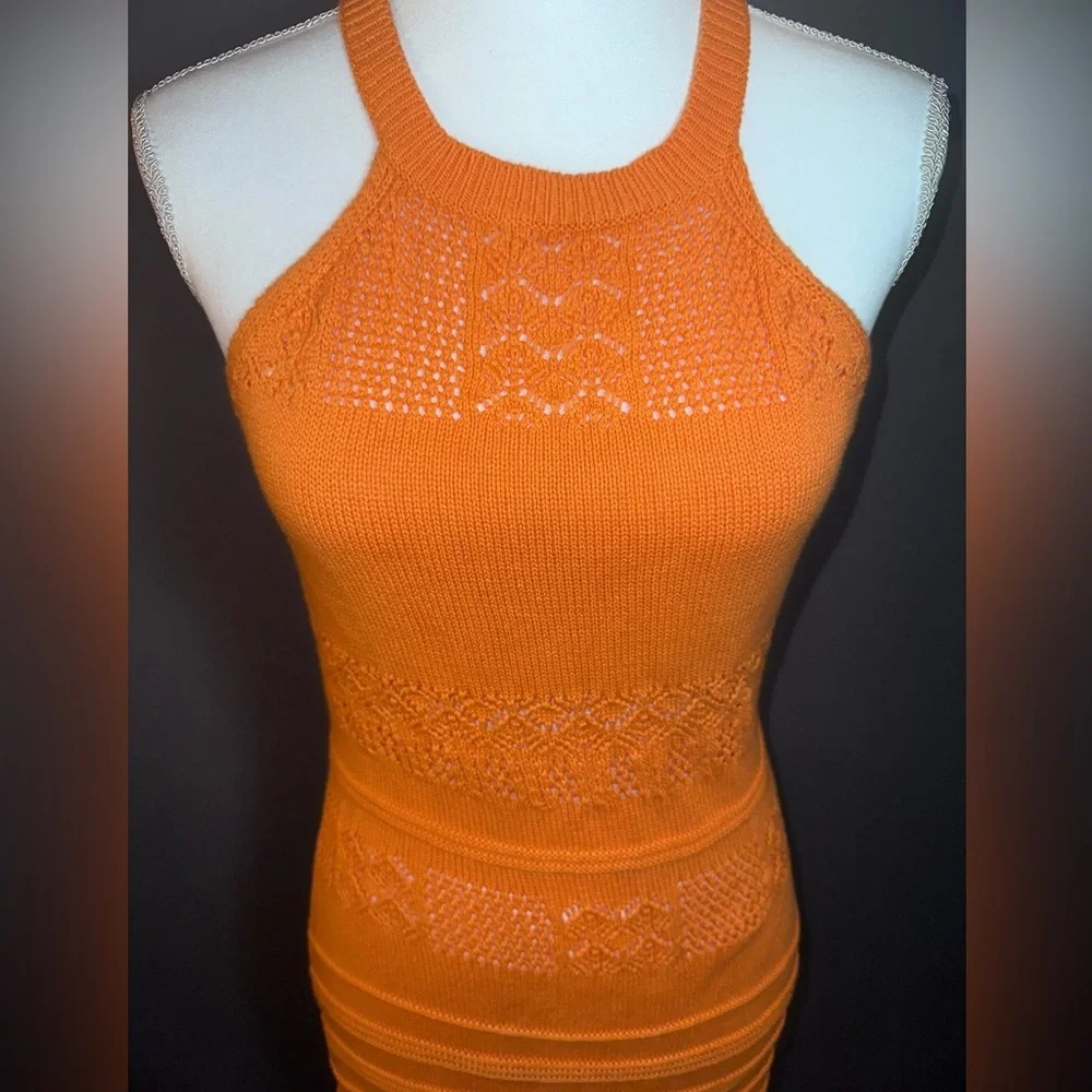 Jolie Vibrant Orange Midi Dress - Picture 3 of 8